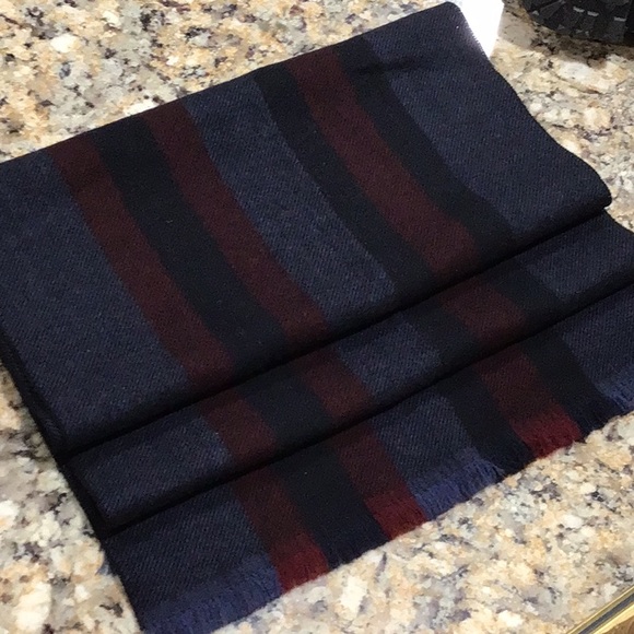 Gucci Scarf Navy Burgundy Red $699